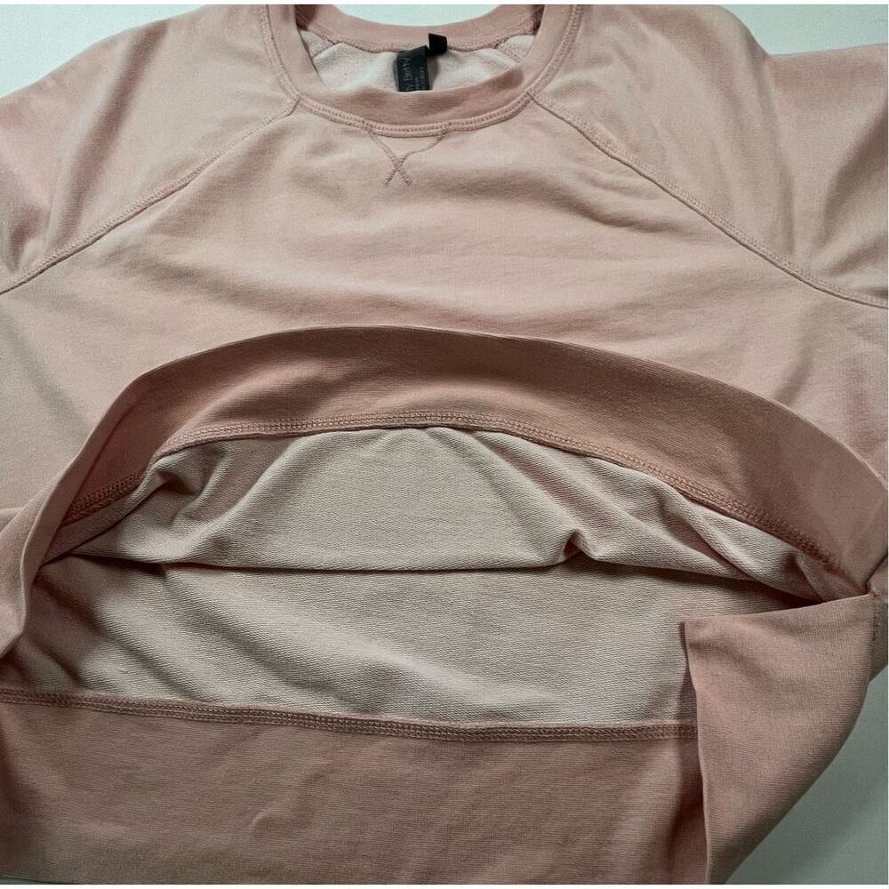 Sweaty Betty Chelsea Cropped Long Sleeve French Terry Peach Pink Size Large EUC - Picture 7 of 9